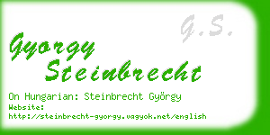 gyorgy steinbrecht business card